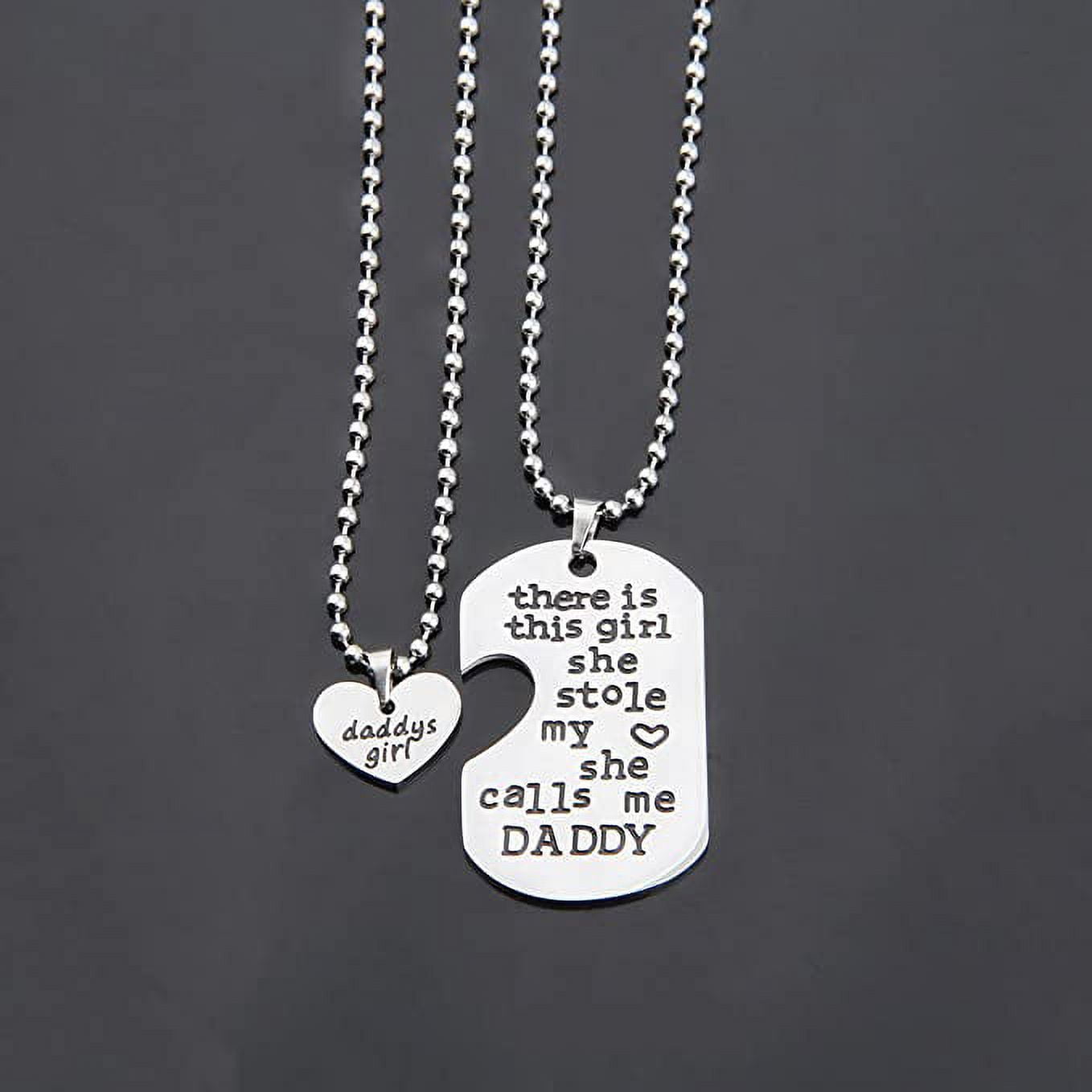 Father Daughter Necklace Set - Father's Day Gift Jewelry Necklace Set