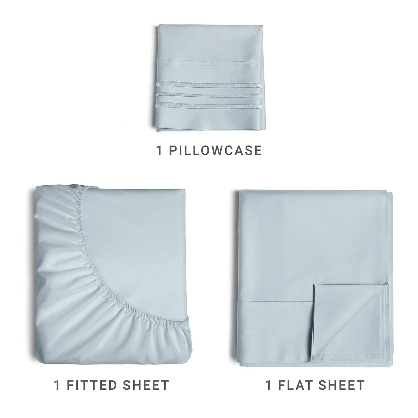 Queen Size 4 Piece Sheet Set - Comfy Breathable & Cooling Sheets - Hotel Luxury Bed Sheets for Women & Men - Deep Pockets, Easy-Fit, Extra Soft & Wrinkle Free Sheets - White Oeko-Tex Bed Sheet Set