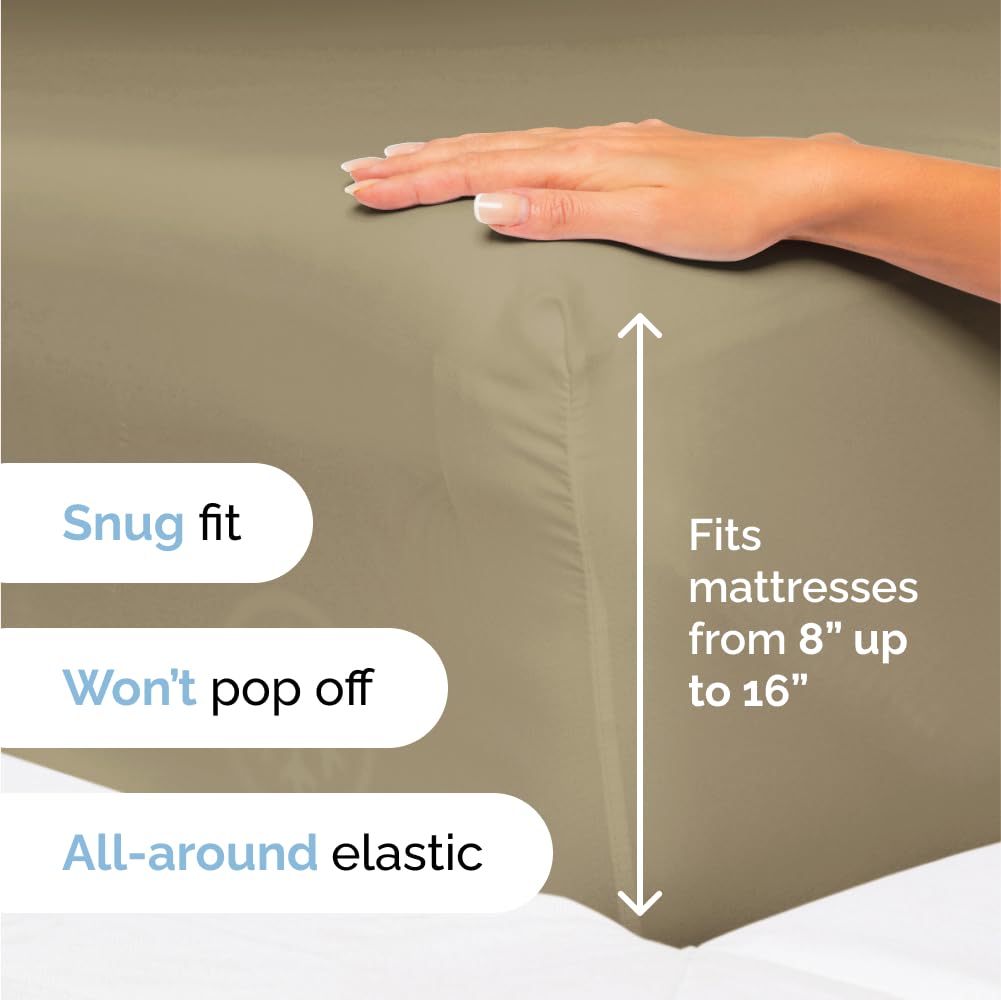Queen Size 4 Piece Sheet Set - Comfy Breathable & Cooling Sheets - Hotel Luxury Bed Sheets for Women & Men - Deep Pockets, Easy-Fit, Extra Soft & Wrinkle Free Sheets - White Oeko-Tex Bed Sheet Set