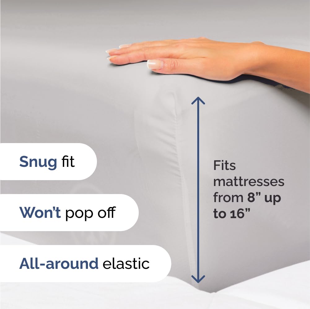 Queen Size 4 Piece Sheet Set - Comfy Breathable & Cooling Sheets - Hotel Luxury Bed Sheets for Women & Men - Deep Pockets, Easy-Fit, Extra Soft & Wrinkle Free Sheets - White Oeko-Tex Bed Sheet Set