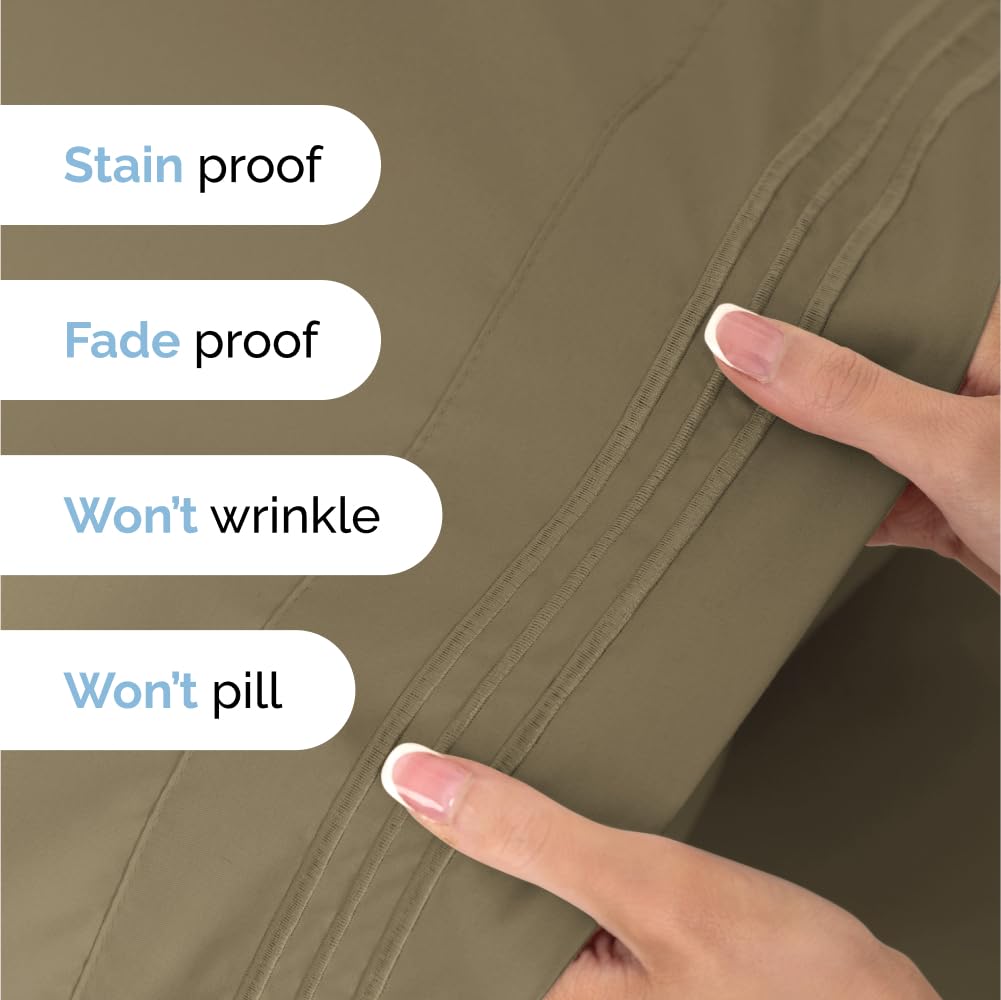 Queen Size 4 Piece Sheet Set - Comfy Breathable & Cooling Sheets - Hotel Luxury Bed Sheets for Women & Men - Deep Pockets, Easy-Fit, Extra Soft & Wrinkle Free Sheets - White Oeko-Tex Bed Sheet Set