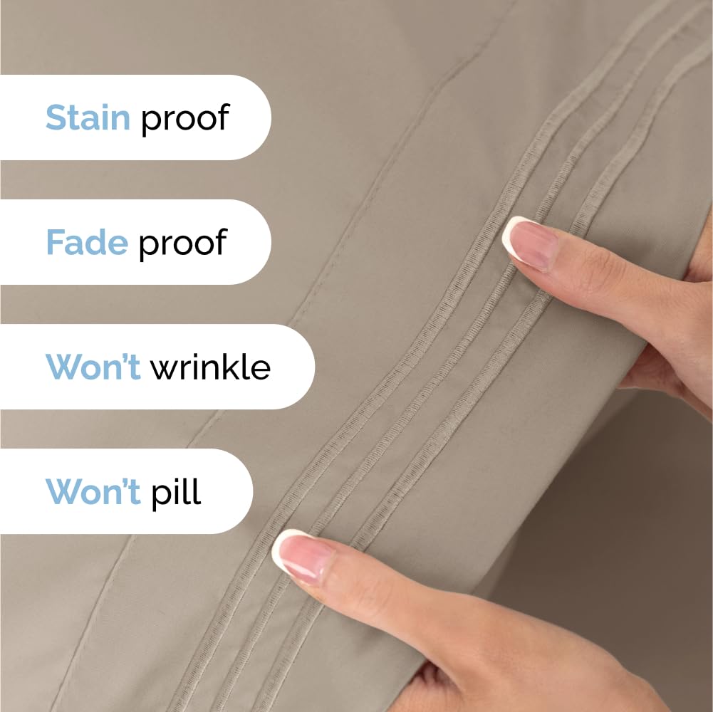 Queen Size 4 Piece Sheet Set - Comfy Breathable & Cooling Sheets - Hotel Luxury Bed Sheets for Women & Men - Deep Pockets, Easy-Fit, Extra Soft & Wrinkle Free Sheets - White Oeko-Tex Bed Sheet Set