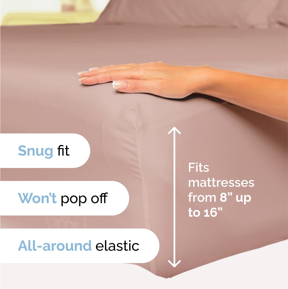 Queen Size 4 Piece Sheet Set - Comfy Breathable & Cooling Sheets - Hotel Luxury Bed Sheets for Women & Men - Deep Pockets, Easy-Fit, Extra Soft & Wrinkle Free Sheets - White Oeko-Tex Bed Sheet Set