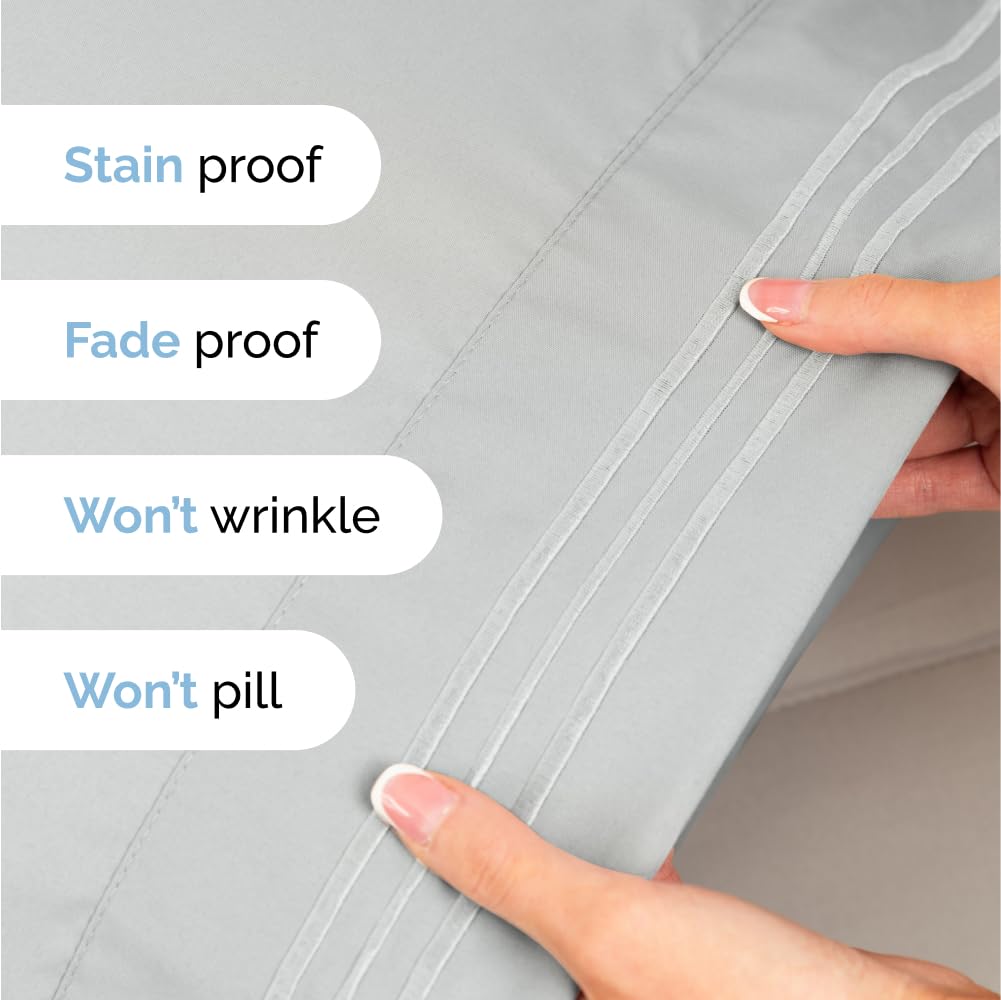 Queen Size 4 Piece Sheet Set - Comfy Breathable & Cooling Sheets - Hotel Luxury Bed Sheets for Women & Men - Deep Pockets, Easy-Fit, Extra Soft & Wrinkle Free Sheets - White Oeko-Tex Bed Sheet Set