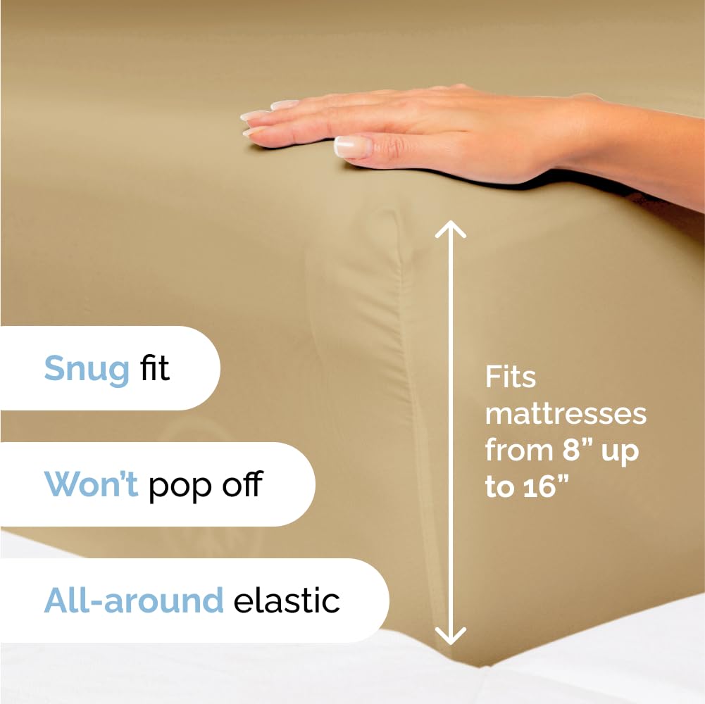 Queen Size 4 Piece Sheet Set - Comfy Breathable & Cooling Sheets - Hotel Luxury Bed Sheets for Women & Men - Deep Pockets, Easy-Fit, Extra Soft & Wrinkle Free Sheets - White Oeko-Tex Bed Sheet Set