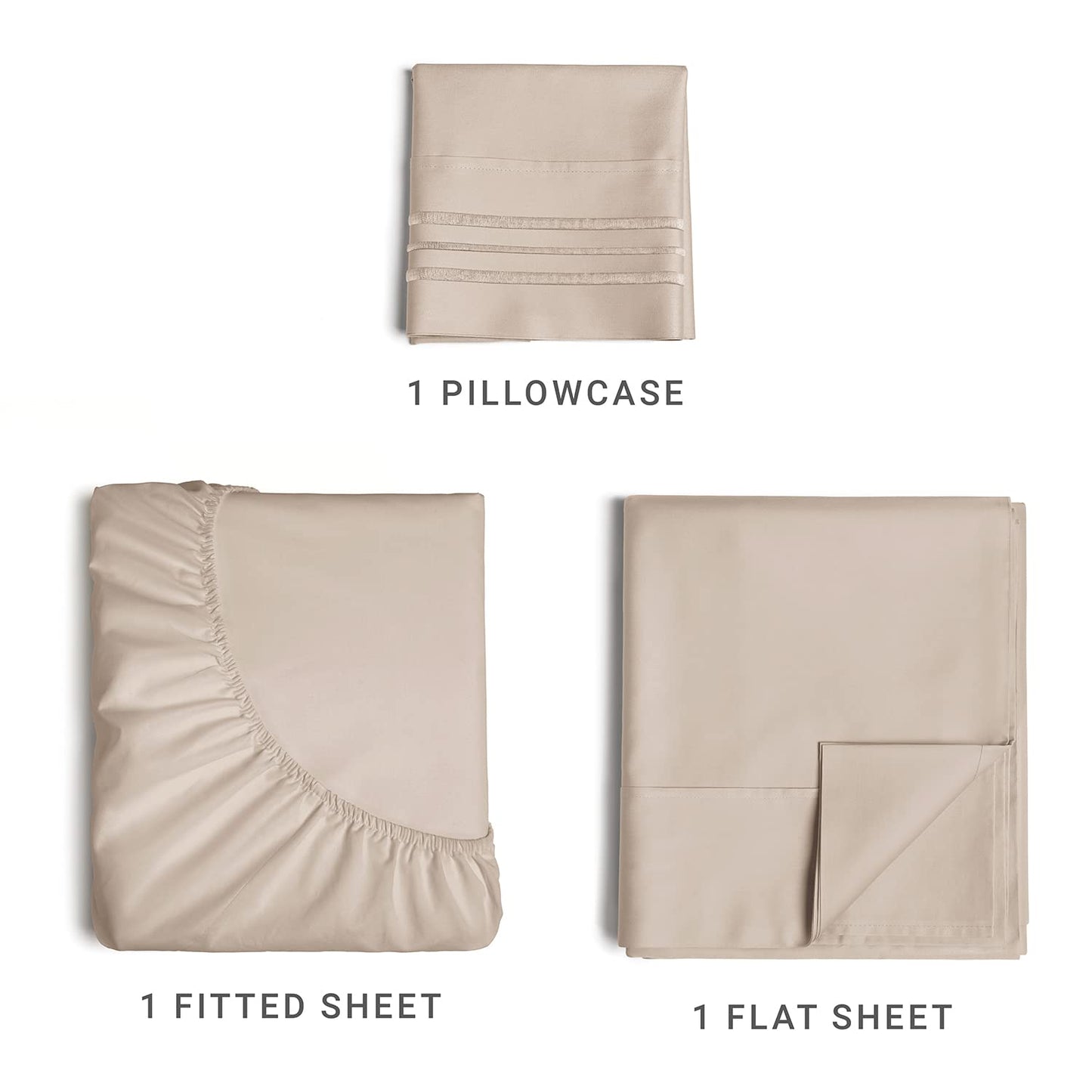 Queen Size 4 Piece Sheet Set - Comfy Breathable & Cooling Sheets - Hotel Luxury Bed Sheets for Women & Men - Deep Pockets, Easy-Fit, Extra Soft & Wrinkle Free Sheets - White Oeko-Tex Bed Sheet Set