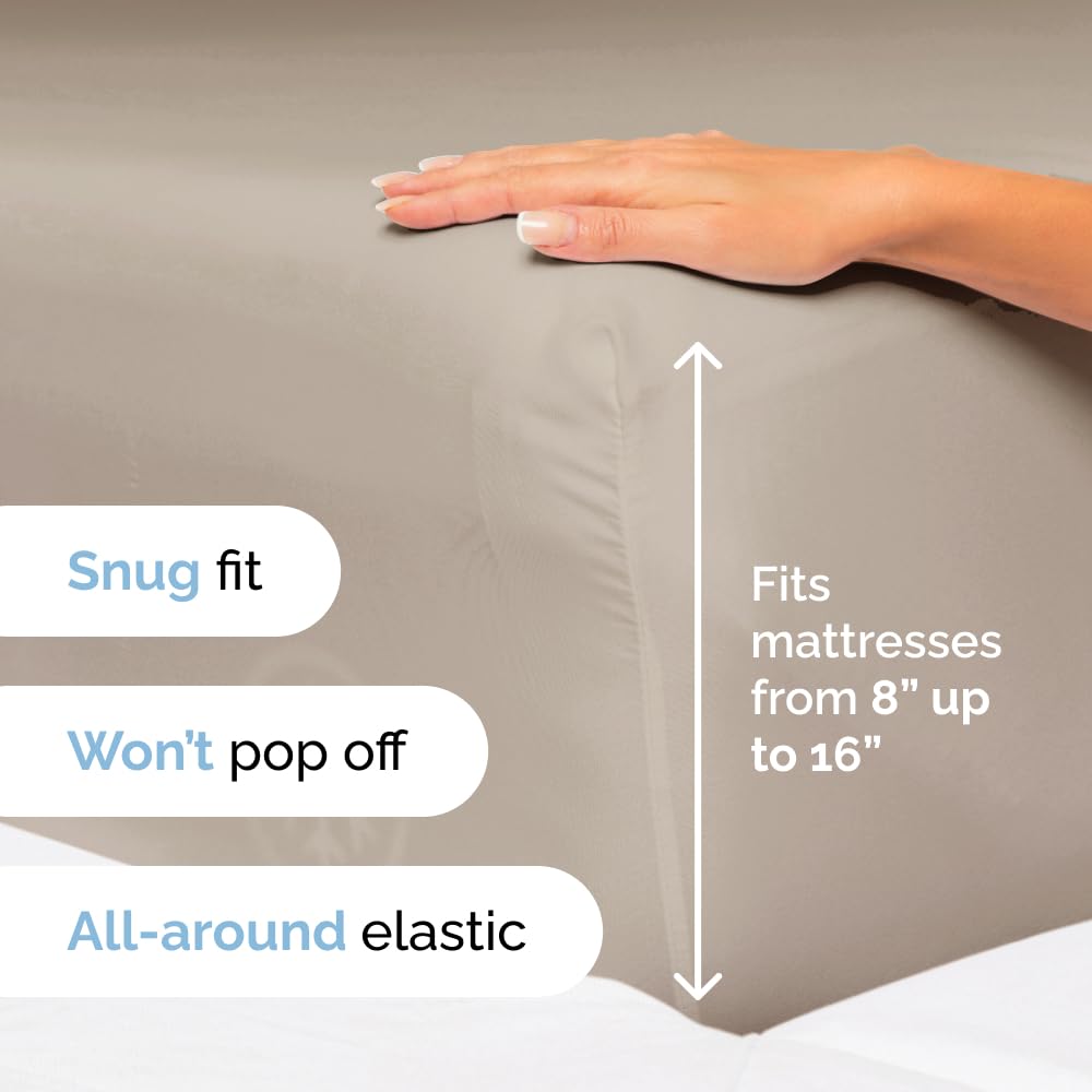 Queen Size 4 Piece Sheet Set - Comfy Breathable & Cooling Sheets - Hotel Luxury Bed Sheets for Women & Men - Deep Pockets, Easy-Fit, Extra Soft & Wrinkle Free Sheets - White Oeko-Tex Bed Sheet Set