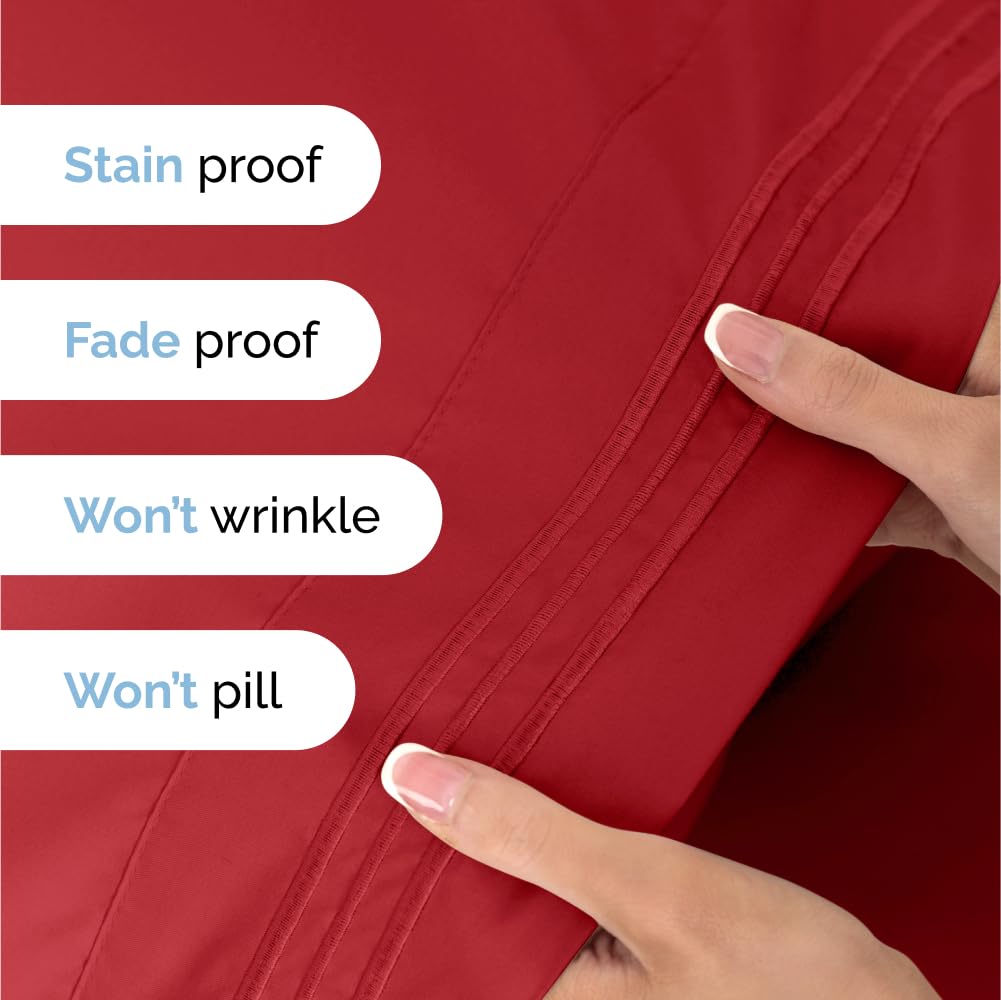 Queen Size 4 Piece Sheet Set - Comfy Breathable & Cooling Sheets - Hotel Luxury Bed Sheets for Women & Men - Deep Pockets, Easy-Fit, Extra Soft & Wrinkle Free Sheets - White Oeko-Tex Bed Sheet Set