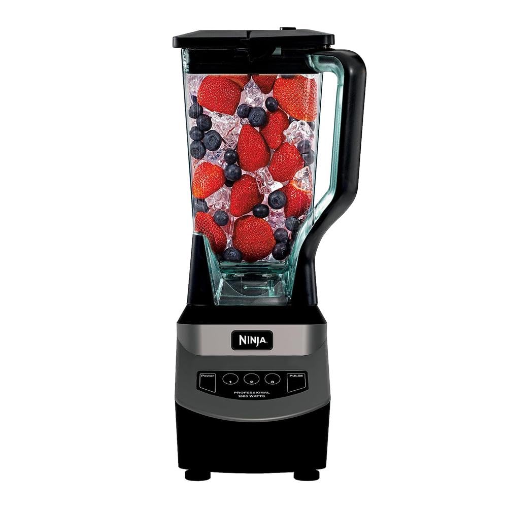 Ninja BL610 Professional 72 Oz Countertop Blender with 1000-Watt Base and Total Crushing Technology for-Smoothies, Ice and Frozen Fruit, Black