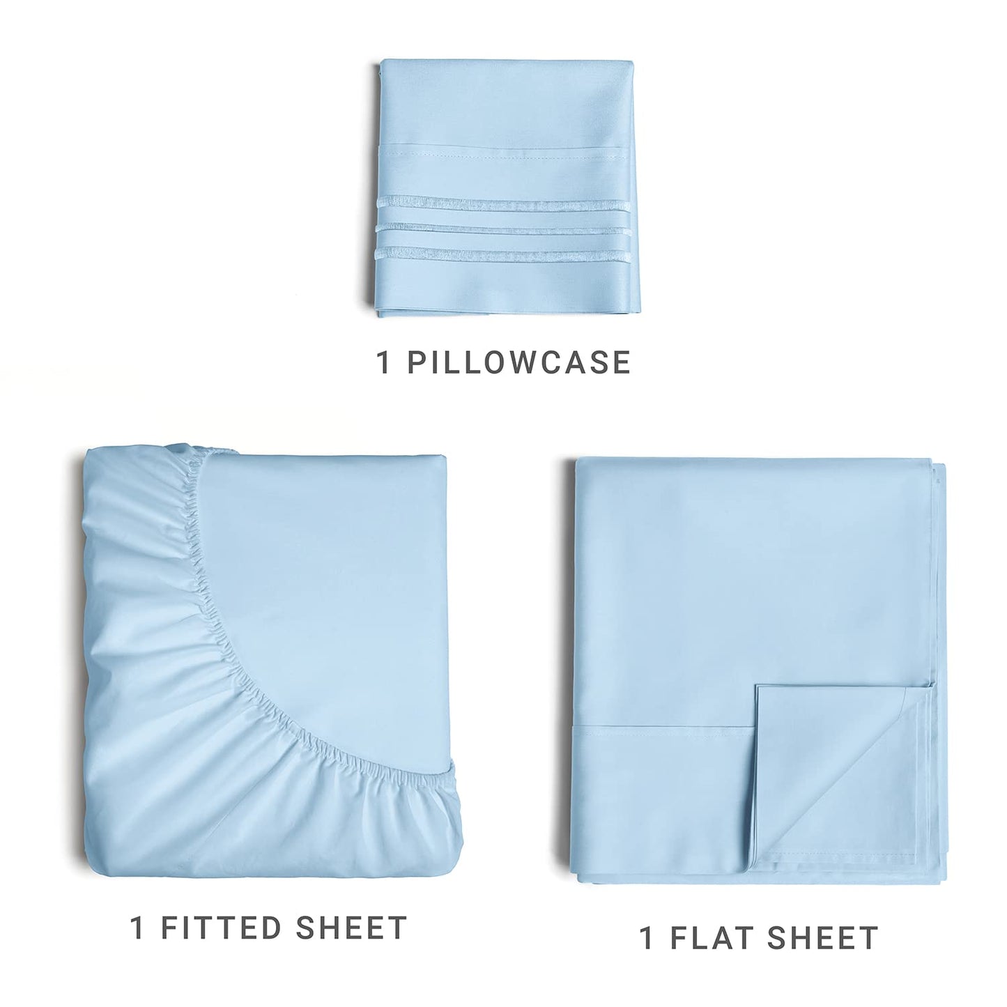 Queen Size 4 Piece Sheet Set - Comfy Breathable & Cooling Sheets - Hotel Luxury Bed Sheets for Women & Men - Deep Pockets, Easy-Fit, Extra Soft & Wrinkle Free Sheets - White Oeko-Tex Bed Sheet Set