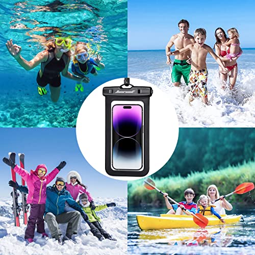Hiearcool Waterproof Phone Pouch, Waterproof Phone Case for iPhone 15 14 13 12 Pro Max, IPX8 Cellphone Dry Bag Beach Cruise Ship Essentials 2Pack-8.3"