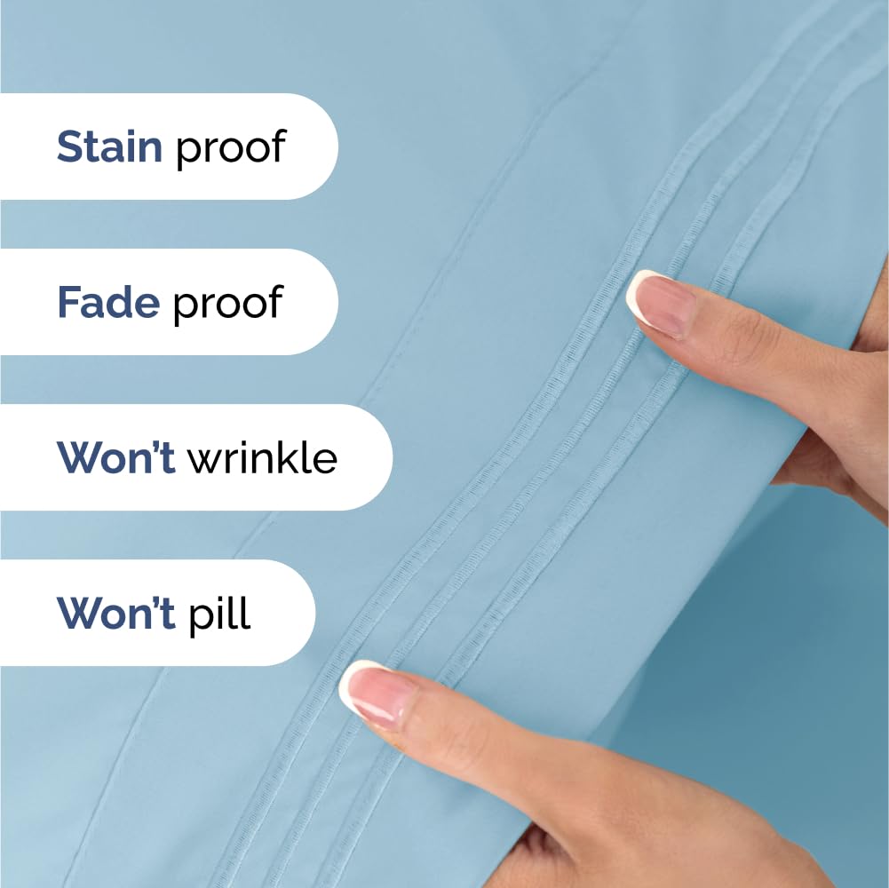 Queen Size 4 Piece Sheet Set - Comfy Breathable & Cooling Sheets - Hotel Luxury Bed Sheets for Women & Men - Deep Pockets, Easy-Fit, Extra Soft & Wrinkle Free Sheets - White Oeko-Tex Bed Sheet Set