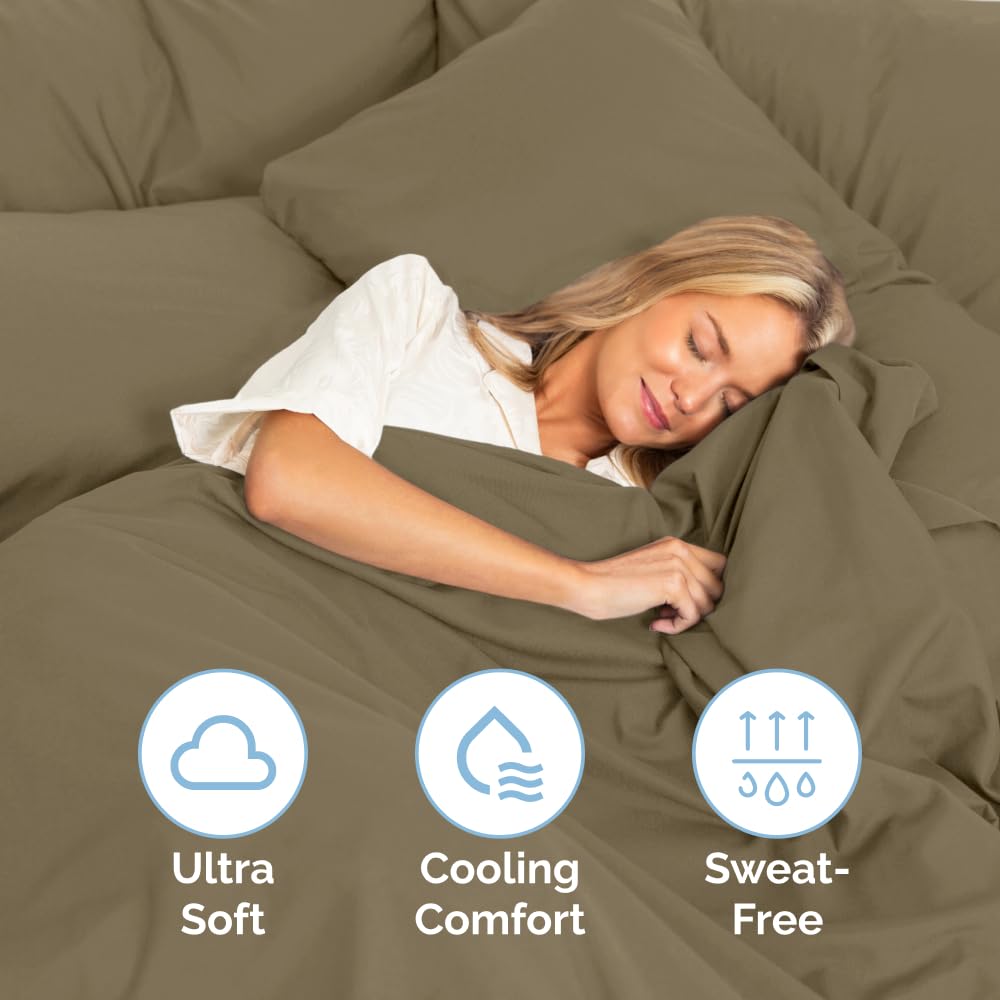 Queen Size 4 Piece Sheet Set - Comfy Breathable & Cooling Sheets - Hotel Luxury Bed Sheets for Women & Men - Deep Pockets, Easy-Fit, Extra Soft & Wrinkle Free Sheets - White Oeko-Tex Bed Sheet Set