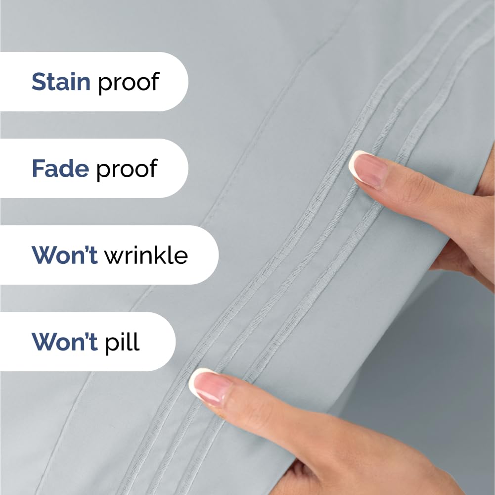 Queen Size 4 Piece Sheet Set - Comfy Breathable & Cooling Sheets - Hotel Luxury Bed Sheets for Women & Men - Deep Pockets, Easy-Fit, Extra Soft & Wrinkle Free Sheets - White Oeko-Tex Bed Sheet Set