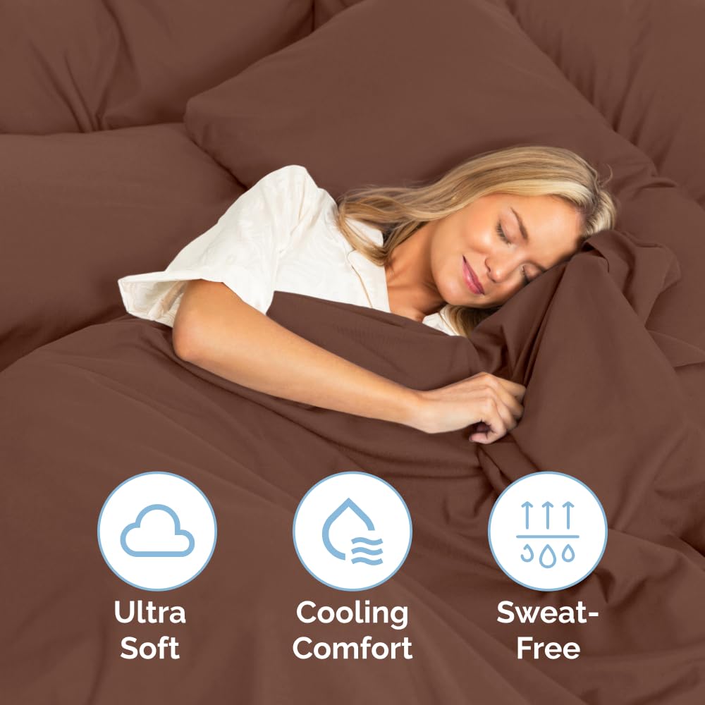 Queen Size 4 Piece Sheet Set - Comfy Breathable & Cooling Sheets - Hotel Luxury Bed Sheets for Women & Men - Deep Pockets, Easy-Fit, Extra Soft & Wrinkle Free Sheets - White Oeko-Tex Bed Sheet Set