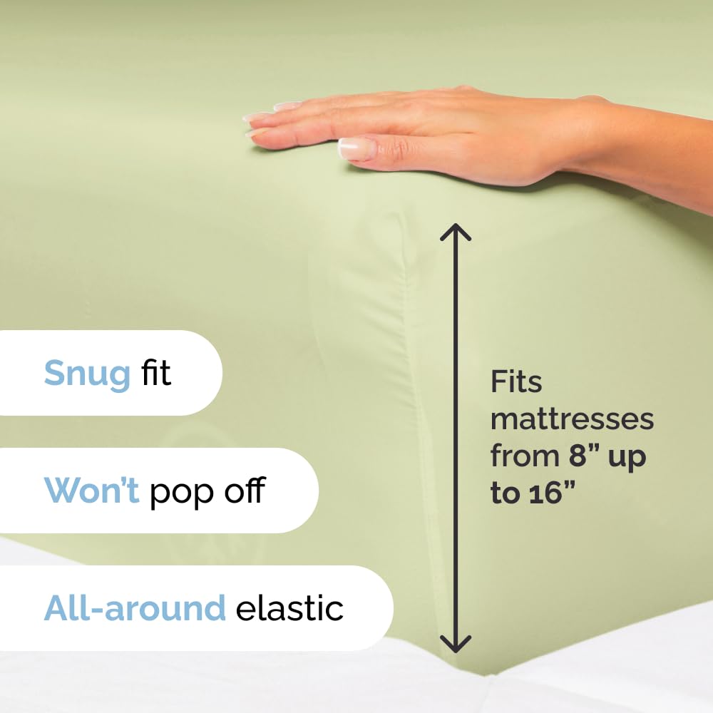 Queen Size 4 Piece Sheet Set - Comfy Breathable & Cooling Sheets - Hotel Luxury Bed Sheets for Women & Men - Deep Pockets, Easy-Fit, Extra Soft & Wrinkle Free Sheets - White Oeko-Tex Bed Sheet Set