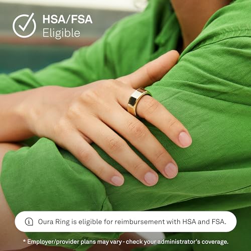 OURA SILVER RING GEN3 HORIZON HEART RATE- FITNESS TRACKER- 5-7 DAY BATTERY LIFE