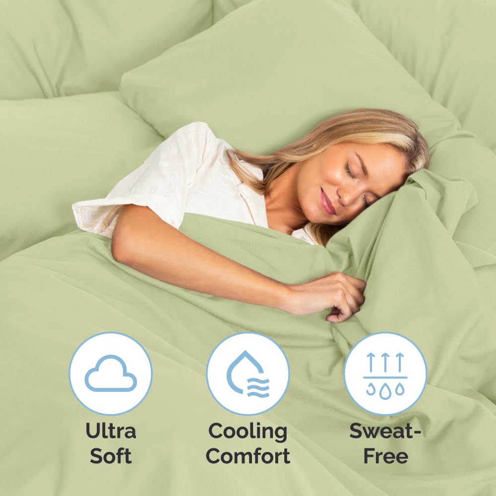 Queen Size 4 Piece Sheet Set - Comfy Breathable & Cooling Sheets - Hotel Luxury Bed Sheets for Women & Men - Deep Pockets, Easy-Fit, Extra Soft & Wrinkle Free Sheets - White Oeko-Tex Bed Sheet Set