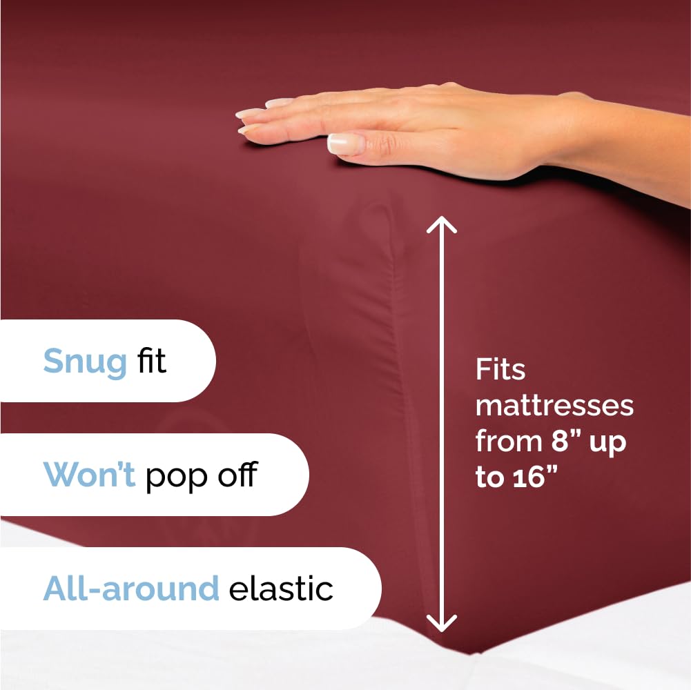 Queen Size 4 Piece Sheet Set - Comfy Breathable & Cooling Sheets - Hotel Luxury Bed Sheets for Women & Men - Deep Pockets, Easy-Fit, Extra Soft & Wrinkle Free Sheets - White Oeko-Tex Bed Sheet Set