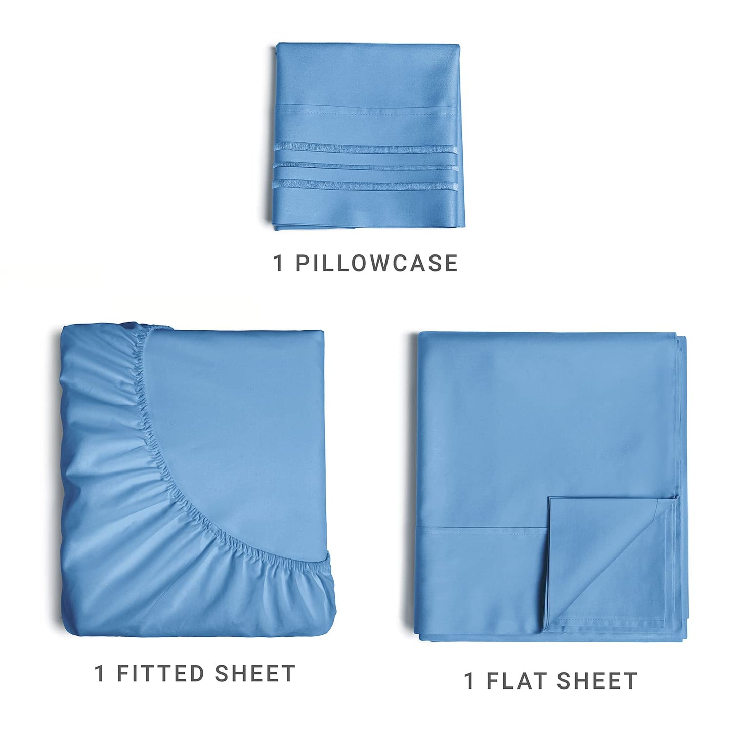 Queen Size 4 Piece Sheet Set - Comfy Breathable & Cooling Sheets - Hotel Luxury Bed Sheets for Women & Men - Deep Pockets, Easy-Fit, Extra Soft & Wrinkle Free Sheets - White Oeko-Tex Bed Sheet Set