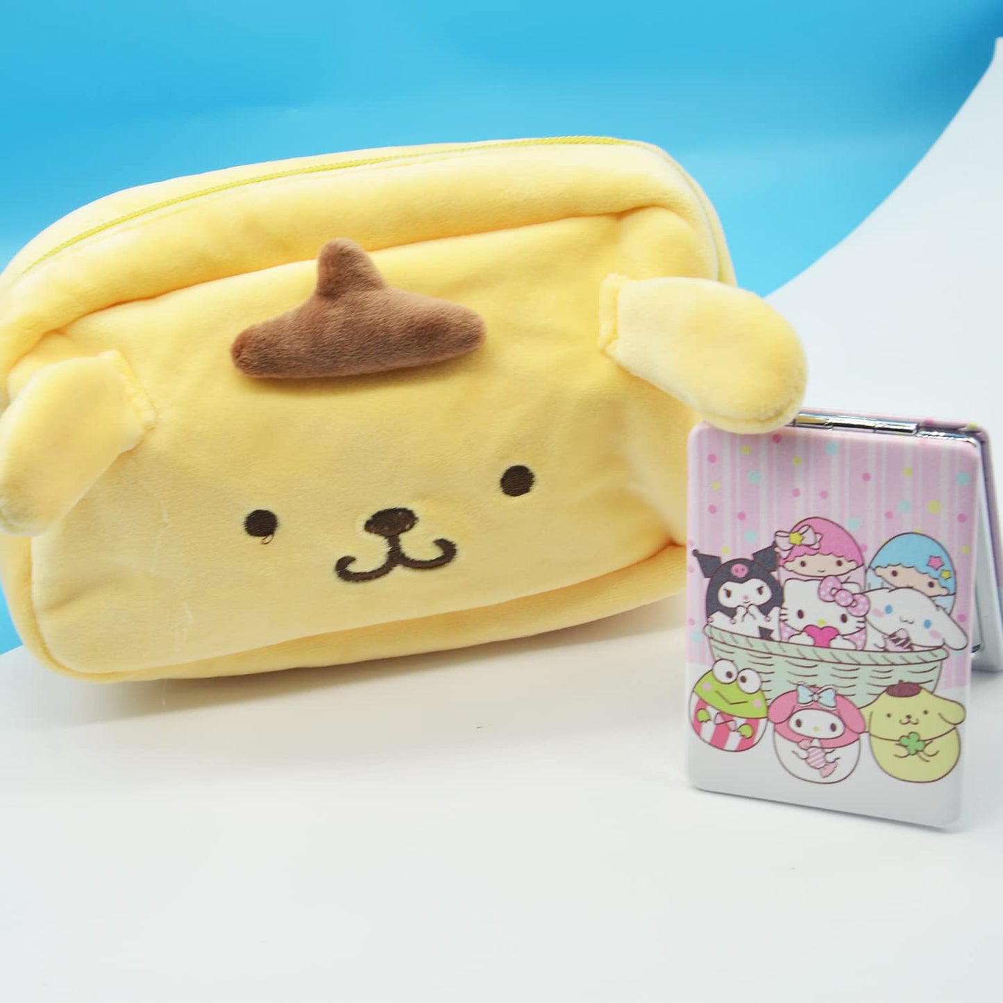 Kitty Travel Cosmetic Bag with Mirror