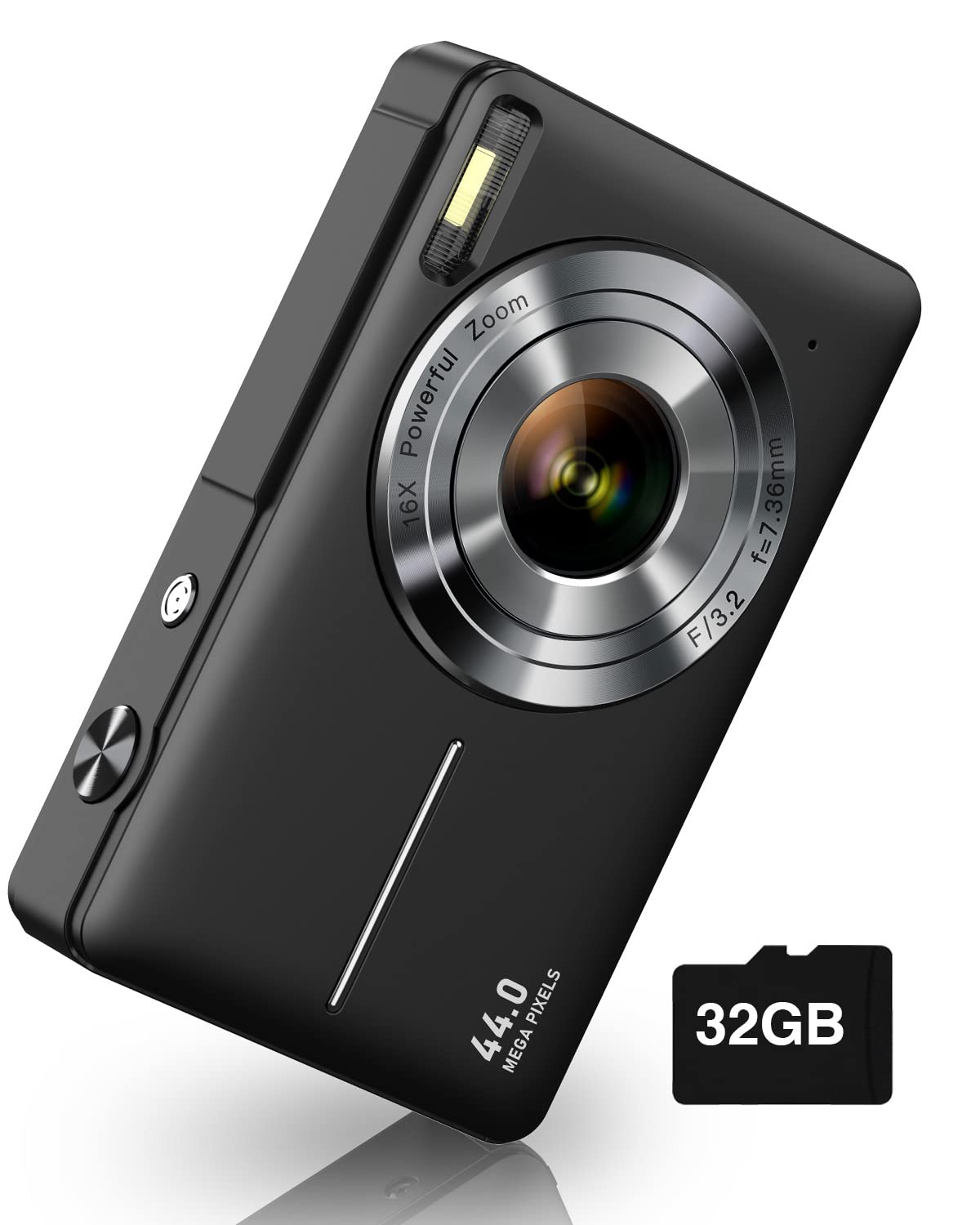 Digital Camera, FHD 1080P Camera, Digital Point and Shoot Camera with 16X Zoom Anti Shake, Compact Small Camera for Boys Girls Kids