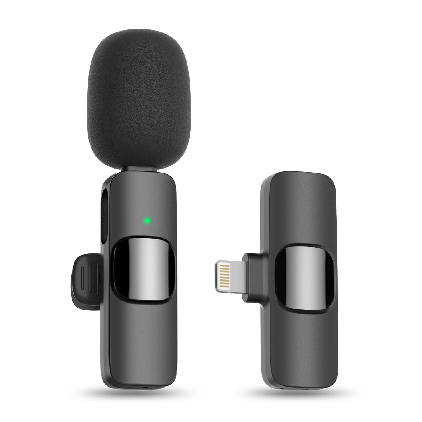 MAYBESTA Professional Wireless Lavalier Lapel Microphone for iPhone, iPad - Cordless Omnidirectional Condenser Recording Mic for Interview Video Podcast Vlog YouTube