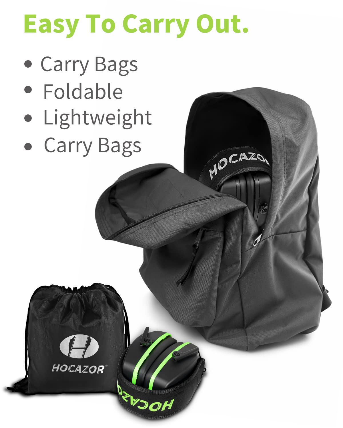 Hocazor Shooting Ear Protection NRR 26dB Suit for Shooters Hunting Range Racing Concert Sports Events Airports - Black&Purple HO1006