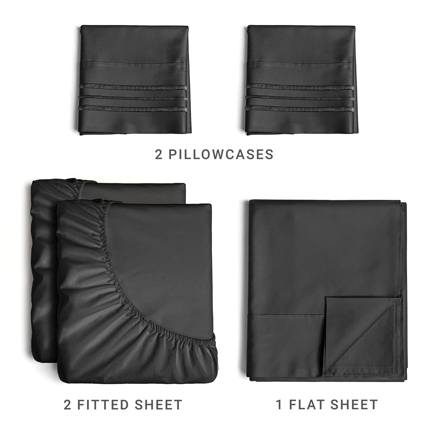 Queen Size 4 Piece Sheet Set - Comfy Breathable & Cooling Sheets - Hotel Luxury Bed Sheets for Women & Men - Deep Pockets, Easy-Fit, Extra Soft & Wrinkle Free Sheets - White Oeko-Tex Bed Sheet Set