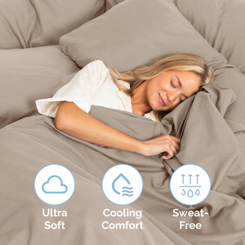 Queen Size 4 Piece Sheet Set - Comfy Breathable & Cooling Sheets - Hotel Luxury Bed Sheets for Women & Men - Deep Pockets, Easy-Fit, Extra Soft & Wrinkle Free Sheets - White Oeko-Tex Bed Sheet Set