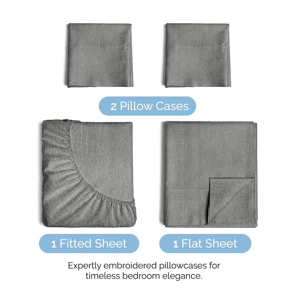Queen Size 4 Piece Sheet Set - Comfy Breathable & Cooling Sheets - Hotel Luxury Bed Sheets for Women & Men - Deep Pockets, Easy-Fit, Extra Soft & Wrinkle Free Sheets - White Oeko-Tex Bed Sheet Set