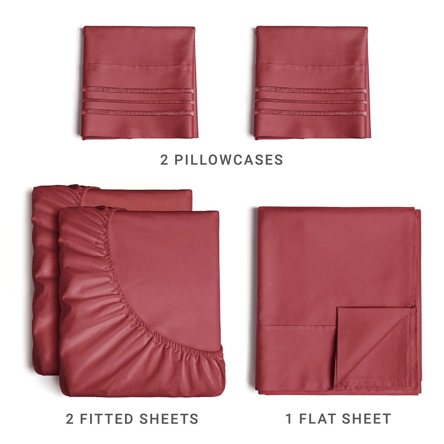 Queen Size 4 Piece Sheet Set - Comfy Breathable & Cooling Sheets - Hotel Luxury Bed Sheets for Women & Men - Deep Pockets, Easy-Fit, Extra Soft & Wrinkle Free Sheets - White Oeko-Tex Bed Sheet Set