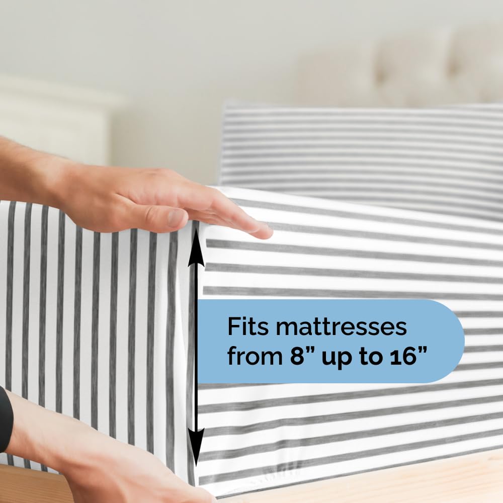Queen Size 4 Piece Sheet Set - Comfy Breathable & Cooling Sheets - Hotel Luxury Bed Sheets for Women & Men - Deep Pockets, Easy-Fit, Extra Soft & Wrinkle Free Sheets - White Oeko-Tex Bed Sheet Set