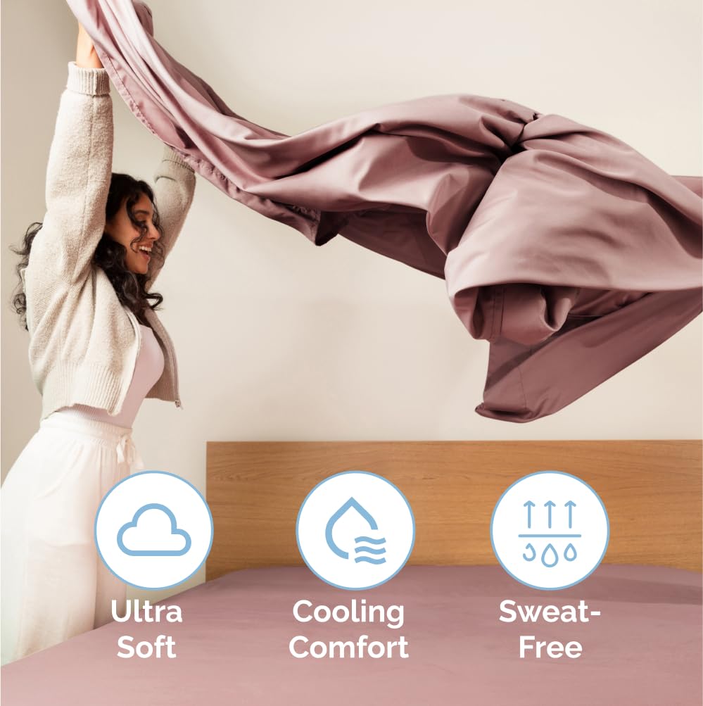Queen Size 4 Piece Sheet Set - Comfy Breathable & Cooling Sheets - Hotel Luxury Bed Sheets for Women & Men - Deep Pockets, Easy-Fit, Extra Soft & Wrinkle Free Sheets - White Oeko-Tex Bed Sheet Set
