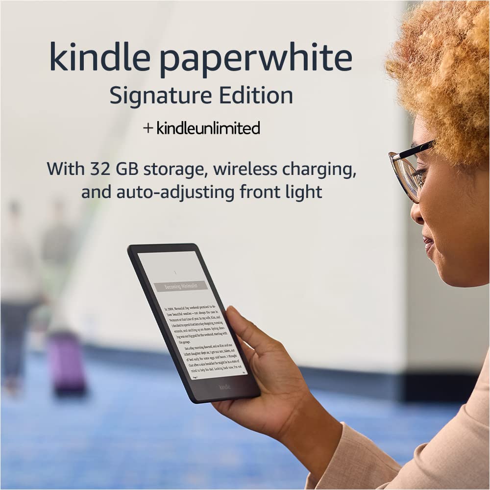 Amazon Kindle Paperwhite Signature Edition (32 GB) – With auto-adjusting front light, wireless charging, 6.8“ display