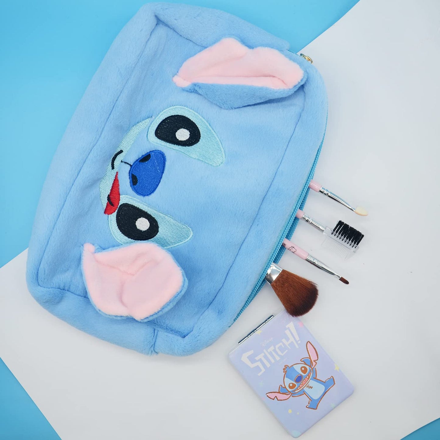 Kitty Travel Cosmetic Bag with Mirror
