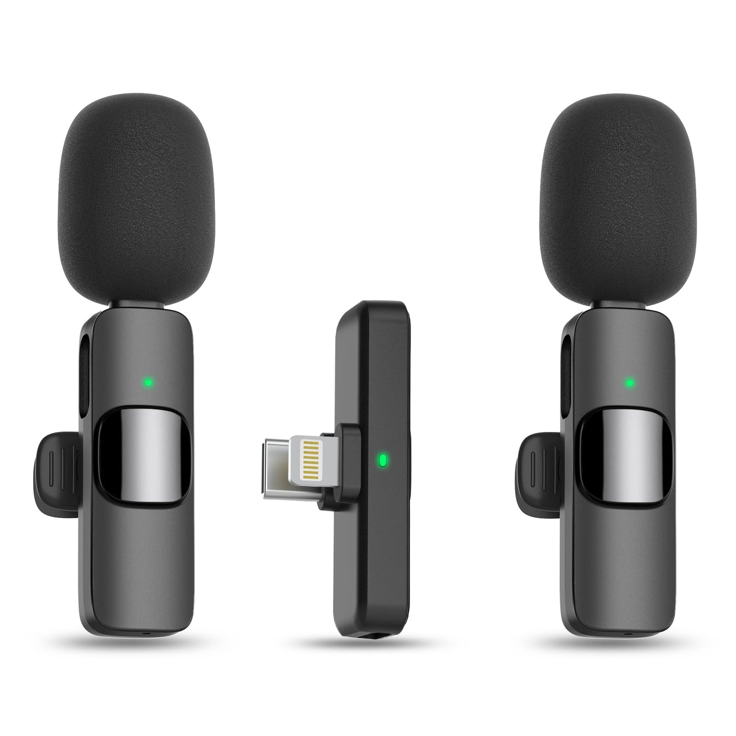 MAYBESTA Professional Wireless Lavalier Lapel Microphone for iPhone, iPad - Cordless Omnidirectional Condenser Recording Mic for Interview Video Podcast Vlog YouTube