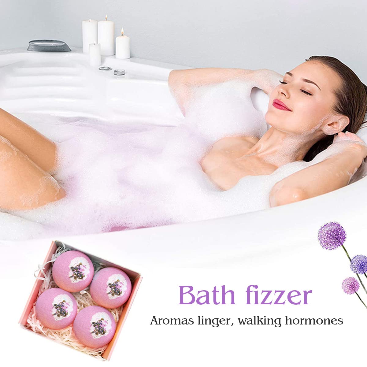 KASTU Bath Bombs Salt Balls,12 PCS Gift Set,Vanilla Menthol Rose Extract Essential Oils,Moisturizing Dry Skin,Fizzy Spa,Relaxing,Bubble Bath Bomb for Gifts Idea for Men Women