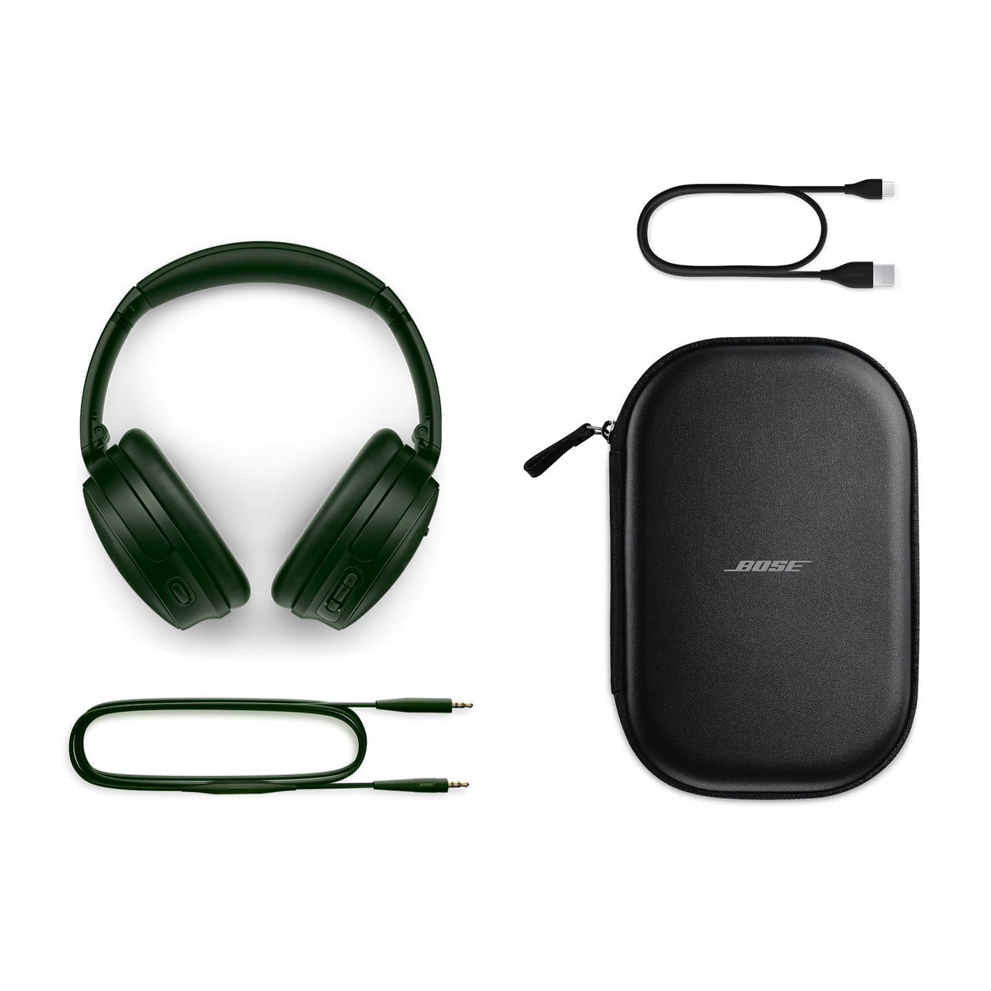 Bose QuietComfort Bluetooth Headphones, Wireless Headphones with Active Over Ear Noise Cancelling and Mic, Deep Bass, Up to 24 Hours of Playtime, Black