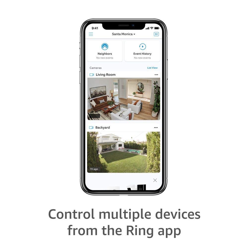 Ring Stick Up Cam Battery | Weather-Resistant Outdoor Camera, Live View, Color Night Vision, Two-way Talk, Motion alerts, Works with Alexa | Black