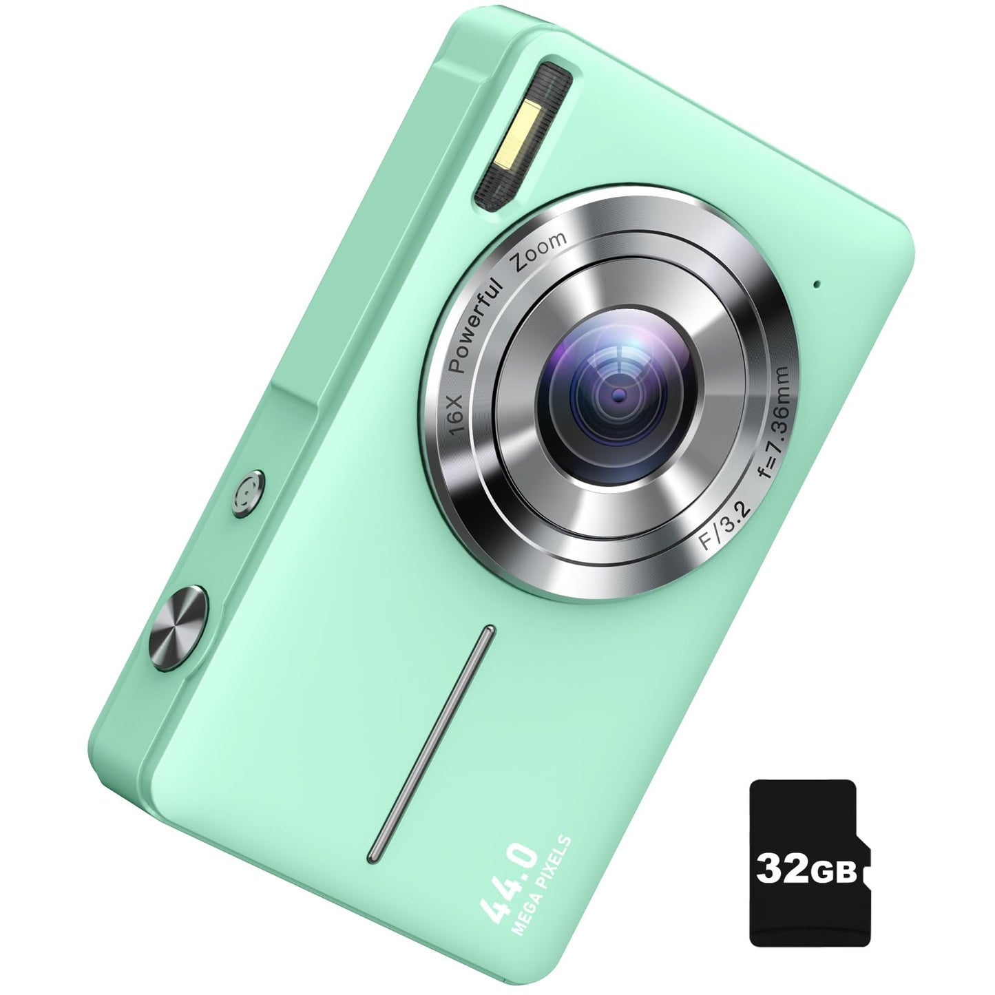 Digital Camera, FHD 1080P Camera, Digital Point and Shoot Camera with 16X Zoom Anti Shake, Compact Small Camera for Boys Girls Kids
