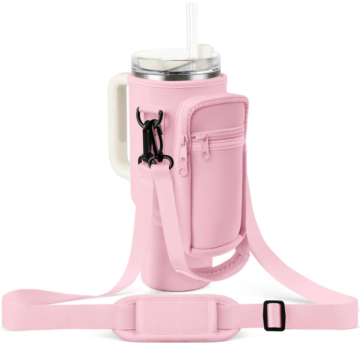 Stanley Cup Carrier With Pocket With Adjustable Strap