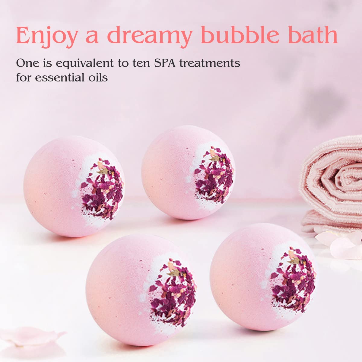 KASTU Bath Bombs Salt Balls,12 PCS Gift Set,Vanilla Menthol Rose Extract Essential Oils,Moisturizing Dry Skin,Fizzy Spa,Relaxing,Bubble Bath Bomb for Gifts Idea for Men Women