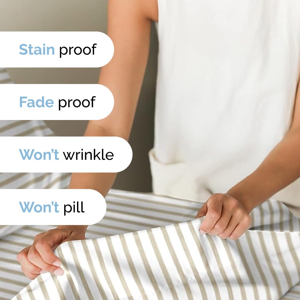 Queen Size 4 Piece Sheet Set - Comfy Breathable & Cooling Sheets - Hotel Luxury Bed Sheets for Women & Men - Deep Pockets, Easy-Fit, Extra Soft & Wrinkle Free Sheets - White Oeko-Tex Bed Sheet Set