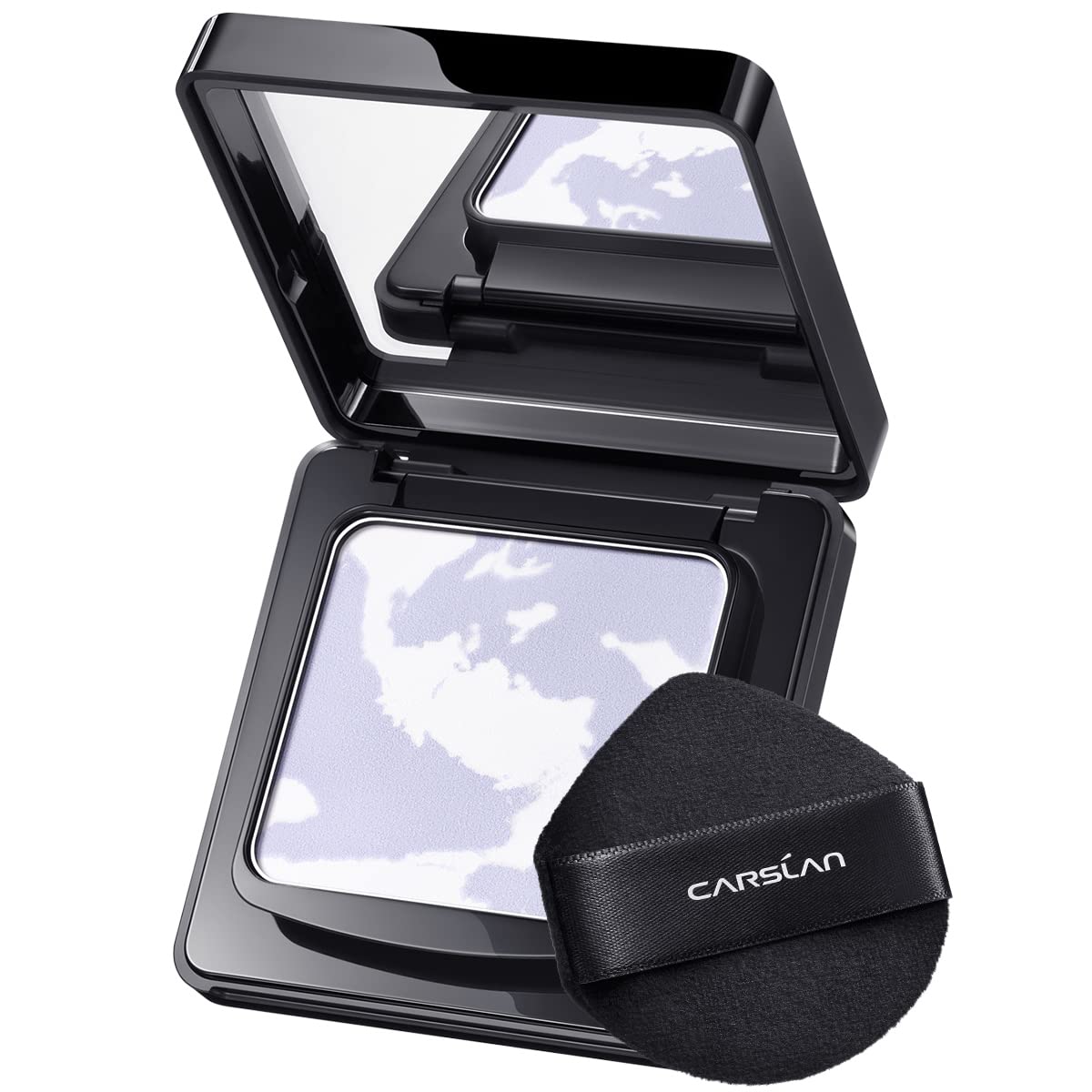 CARSLAN Waterproof Loose Setting Powder with Puff, Matte, Oil Control, Shine Free, Talc-Free Face Powder Makeup, 24H Longwear Finishing Powder, 01 for Dry skin (New Pack)