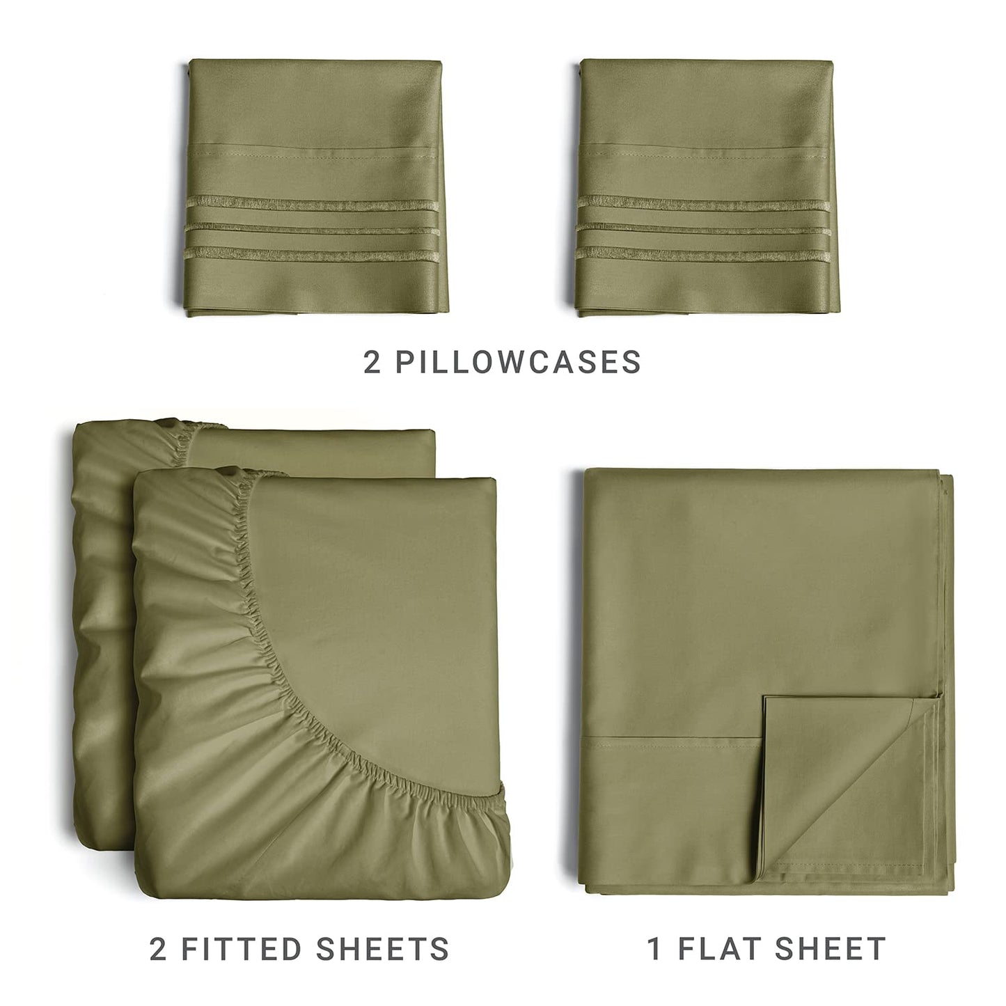 Queen Size 4 Piece Sheet Set - Comfy Breathable & Cooling Sheets - Hotel Luxury Bed Sheets for Women & Men - Deep Pockets, Easy-Fit, Extra Soft & Wrinkle Free Sheets - White Oeko-Tex Bed Sheet Set