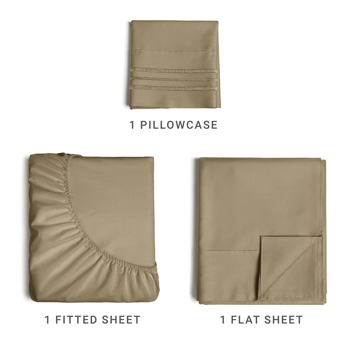 Queen Size 4 Piece Sheet Set - Comfy Breathable & Cooling Sheets - Hotel Luxury Bed Sheets for Women & Men - Deep Pockets, Easy-Fit, Extra Soft & Wrinkle Free Sheets - White Oeko-Tex Bed Sheet Set