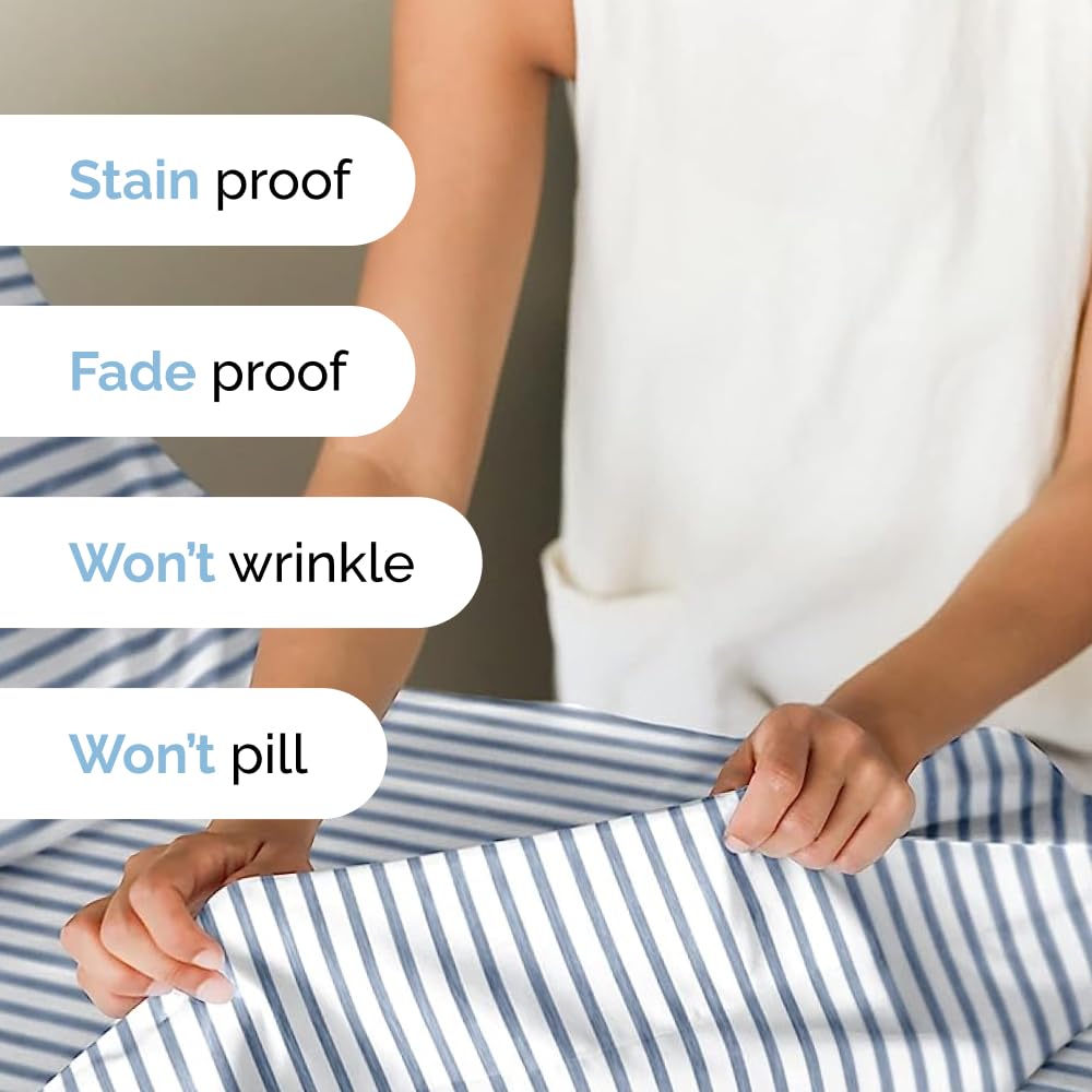Queen Size 4 Piece Sheet Set - Comfy Breathable & Cooling Sheets - Hotel Luxury Bed Sheets for Women & Men - Deep Pockets, Easy-Fit, Extra Soft & Wrinkle Free Sheets - White Oeko-Tex Bed Sheet Set