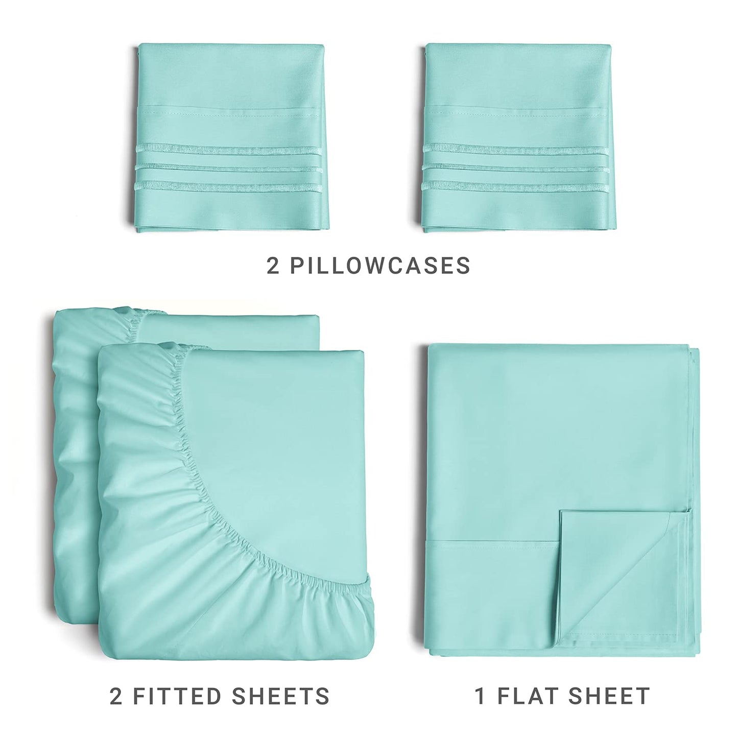 Queen Size 4 Piece Sheet Set - Comfy Breathable & Cooling Sheets - Hotel Luxury Bed Sheets for Women & Men - Deep Pockets, Easy-Fit, Extra Soft & Wrinkle Free Sheets - White Oeko-Tex Bed Sheet Set