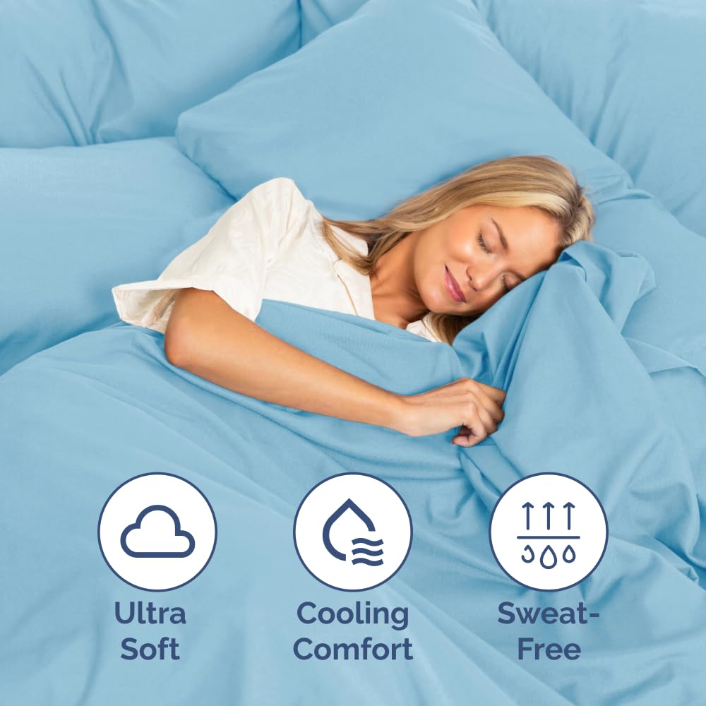 Queen Size 4 Piece Sheet Set - Comfy Breathable & Cooling Sheets - Hotel Luxury Bed Sheets for Women & Men - Deep Pockets, Easy-Fit, Extra Soft & Wrinkle Free Sheets - White Oeko-Tex Bed Sheet Set